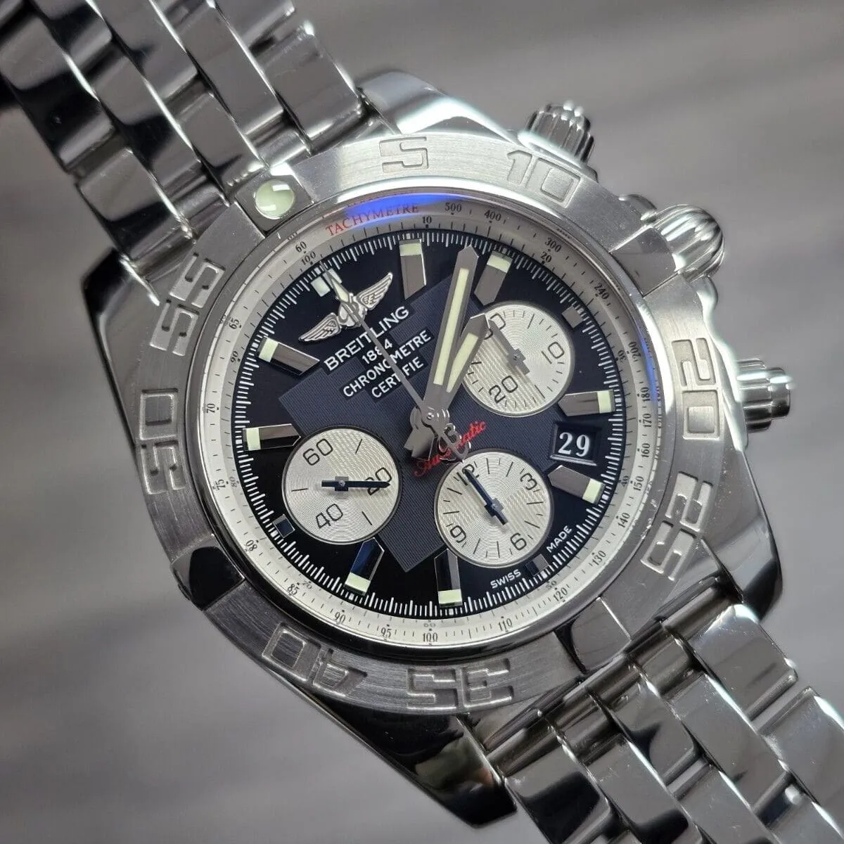 Breitling Chronomat 44 AB0110 44mm Steel Black