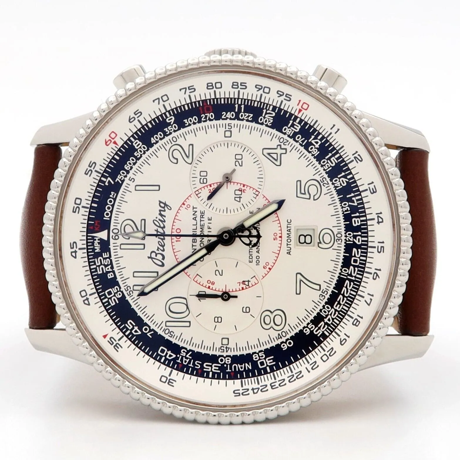 Breitling Montbrillant A35330 42mm Steel Silvered