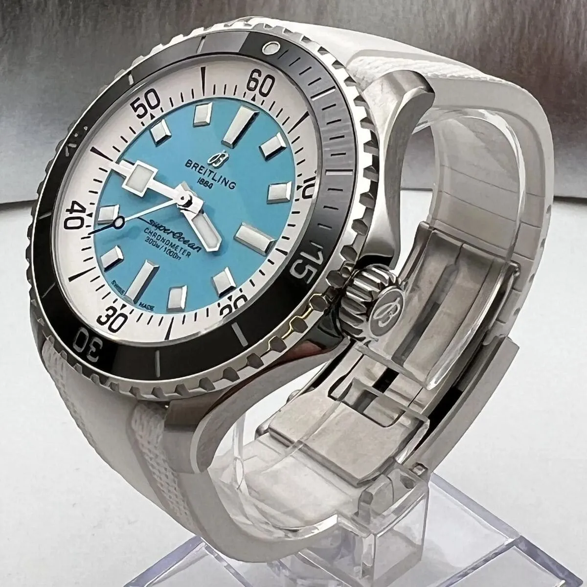 Breitling Superocean A17376211L2S1 44mm Stainless steel Turquoise 1