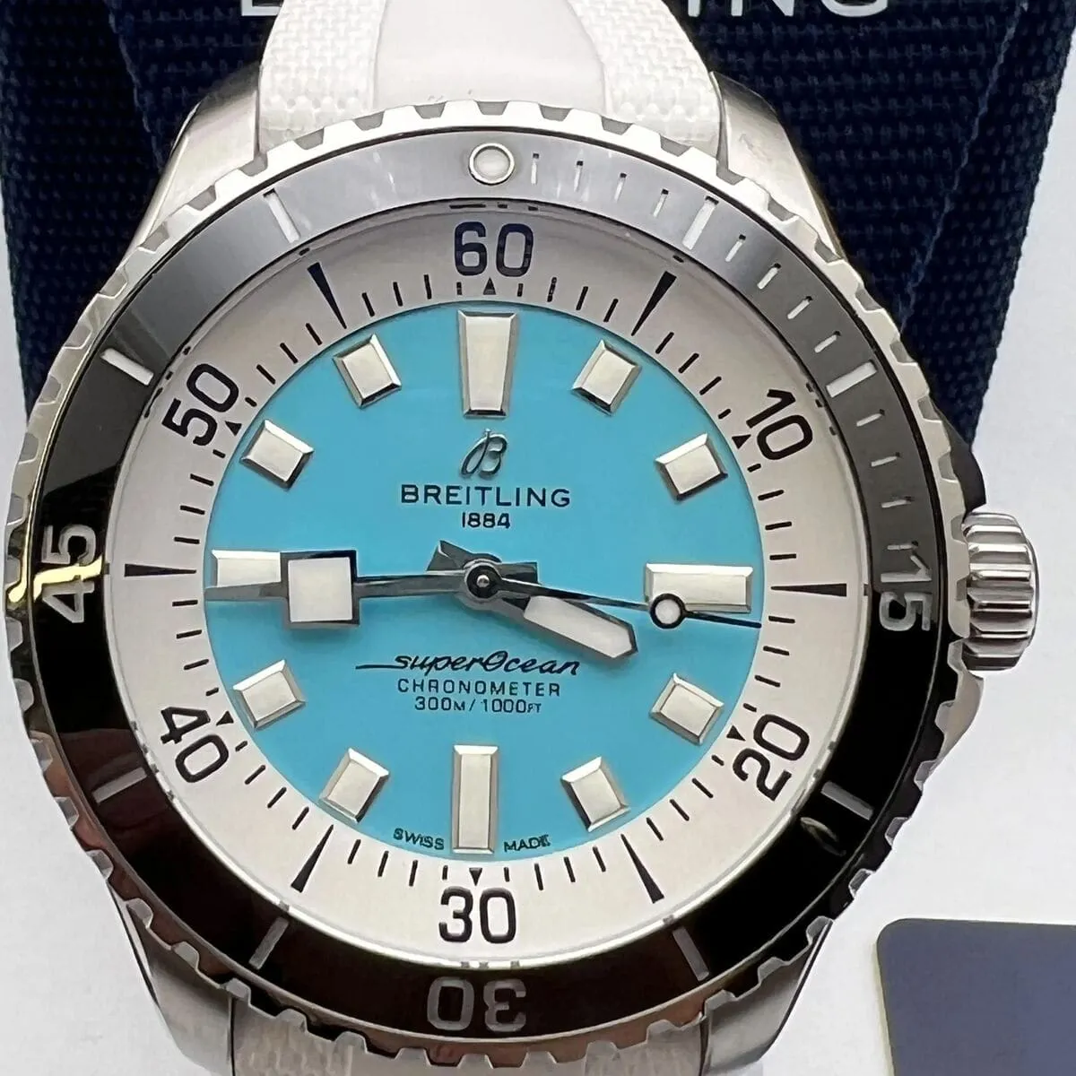 Breitling Superocean A17376211L2S1 44mm Stainless steel Turquoise