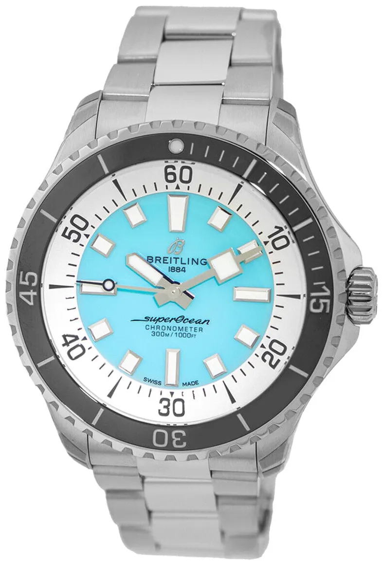 Breitling Superocean A17376211L2S1 44mm Stainless steel Turquoise