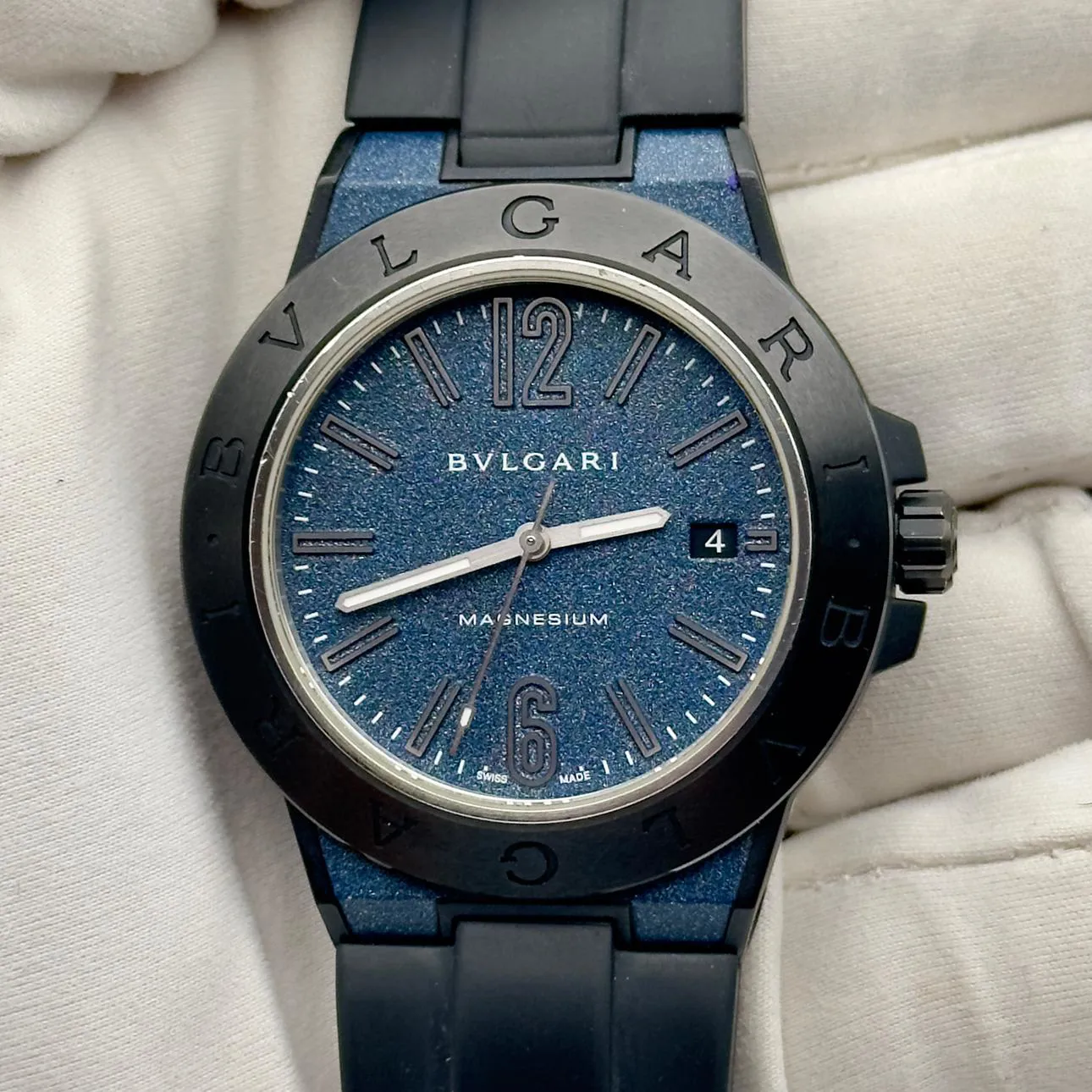 Bulgari Diagono 102364 41mm Magnesium Blue