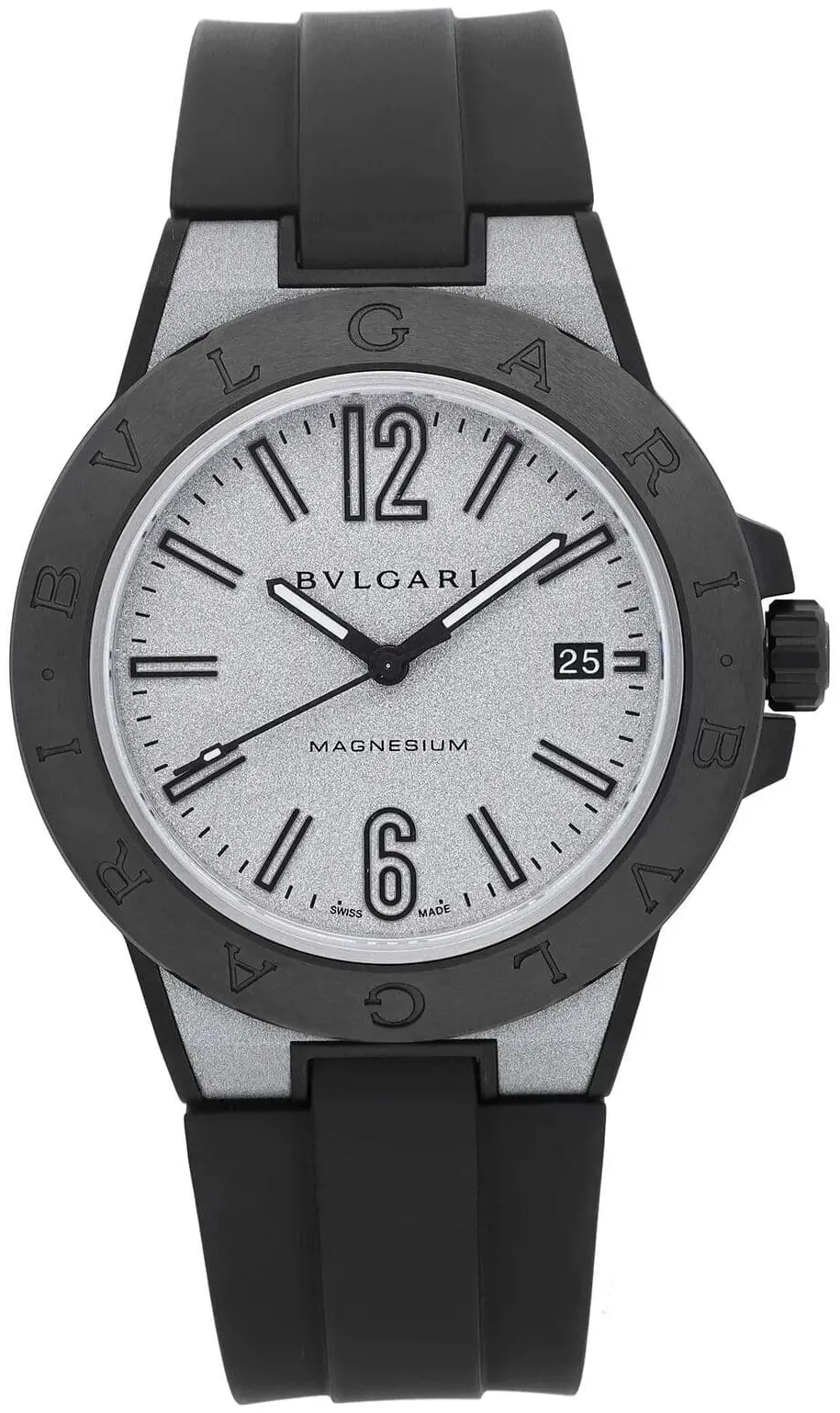 Bulgari Diagono 102427 41mm Magnesium Silver