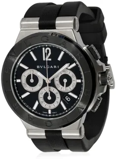 Bulgari Diagono DG 42 SC CH Stainless steel Black