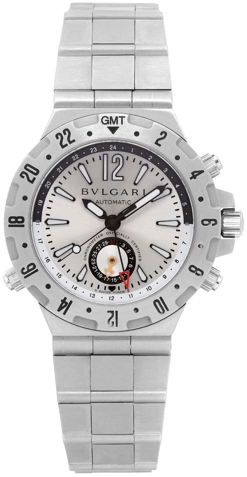 Bulgari Diagono GMT40S 40mm Stainless steel Silver