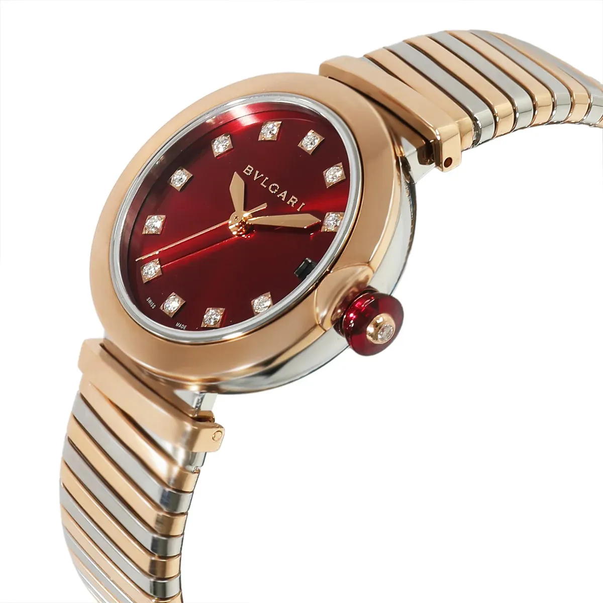 Bulgari Tubogas 103123 33mm Stainless steel Red 1