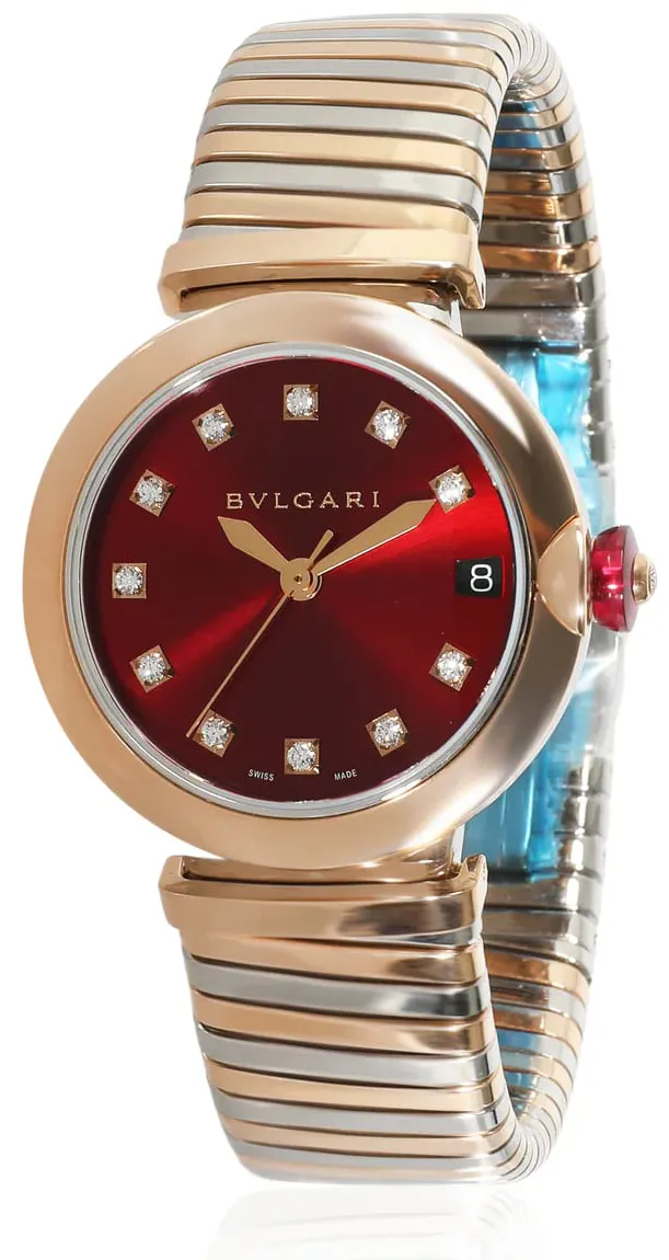 Bulgari Tubogas 103123 33mm Stainless steel Red