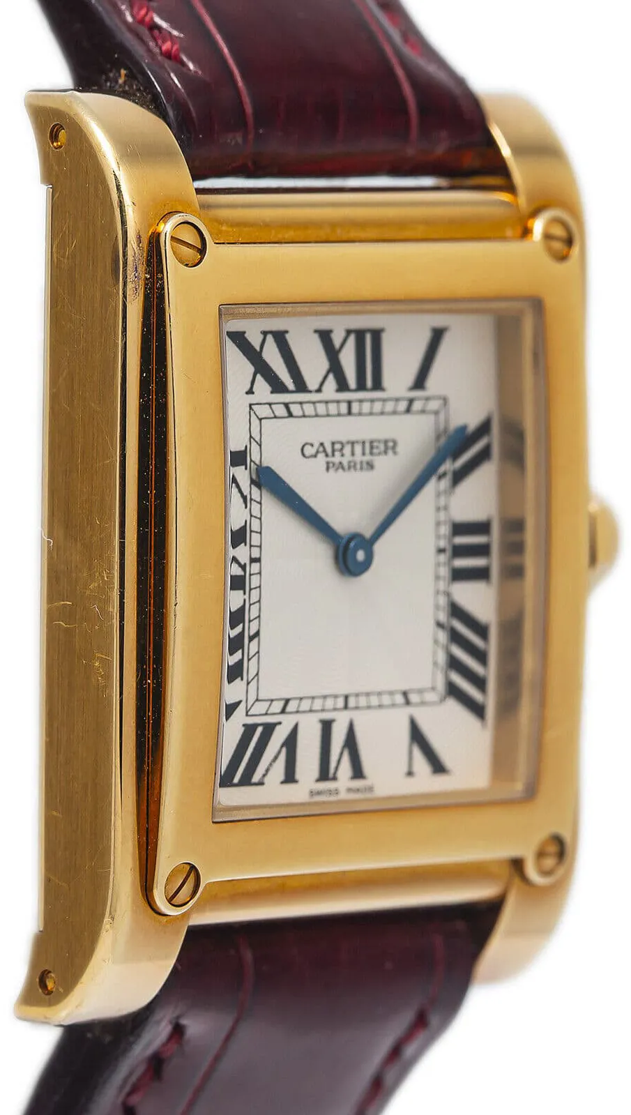 Cartier Baignoire 2484 27mm Yellow gold Silver 3