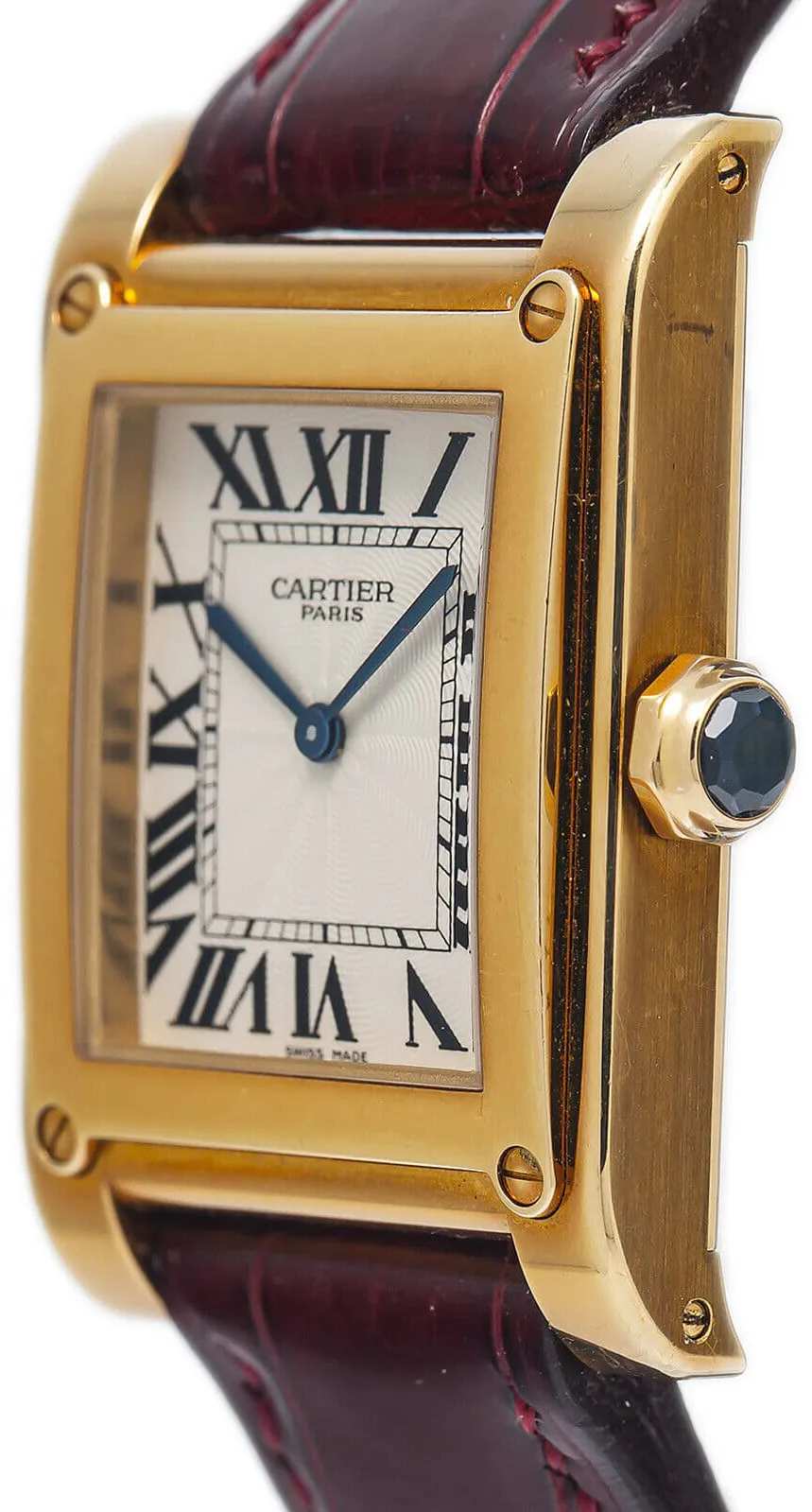 Cartier Baignoire 2484 27mm Yellow gold Silver 2