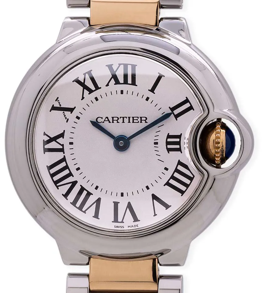 Cartier Ballon Bleu 28mm W2BB0010 28mm Yellow gold Silver