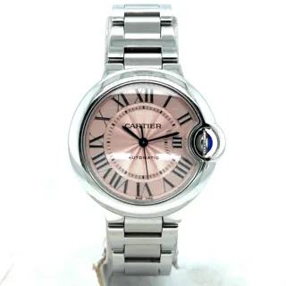 Cartier Ballon Bleu 33mm W6920100 Stainless steel Pink