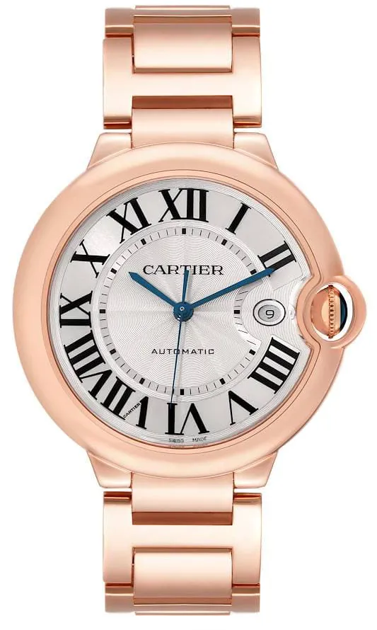 Cartier Ballon Bleu 42mm W69006Z2 42mm Rose gold Silver