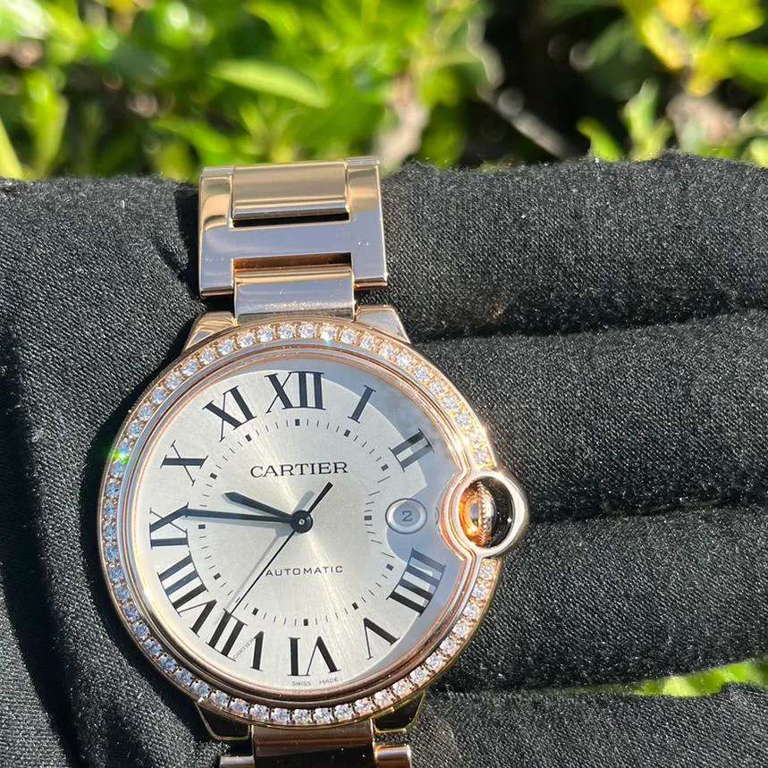 Cartier Ballon Bleu de Cartier WJBB0038 42mm Rose gold Silver