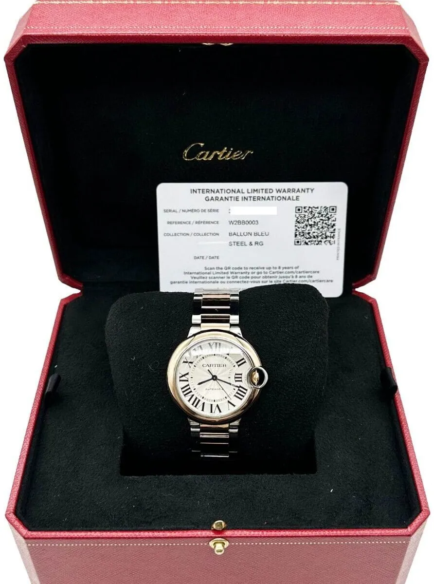 Cartier Ballon Bleu de Cartier W2BB0003 36mm Rose gold Silver 2