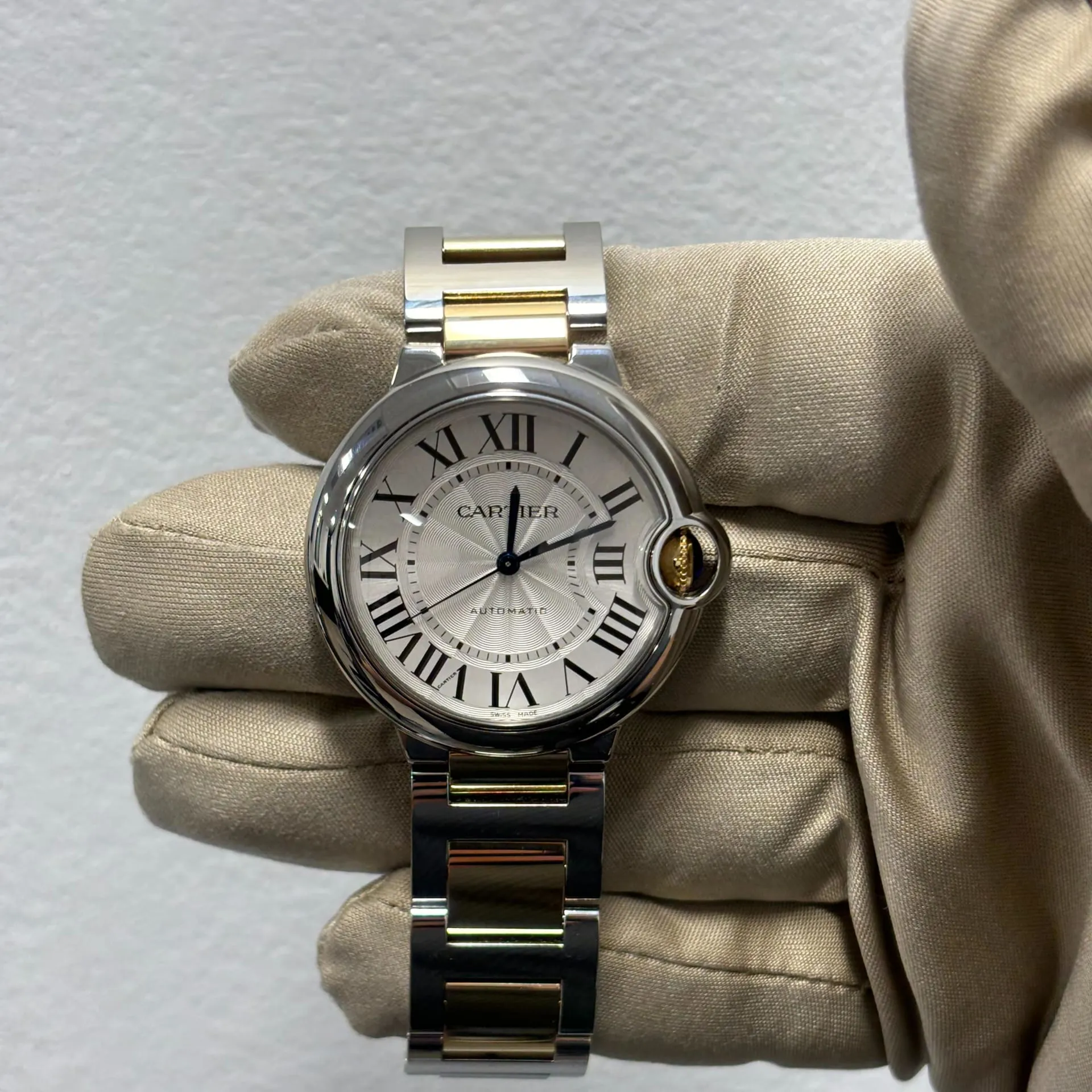 Cartier Ballon Bleu de Cartier W2BB0012 36.5mm Yellow gold Silver