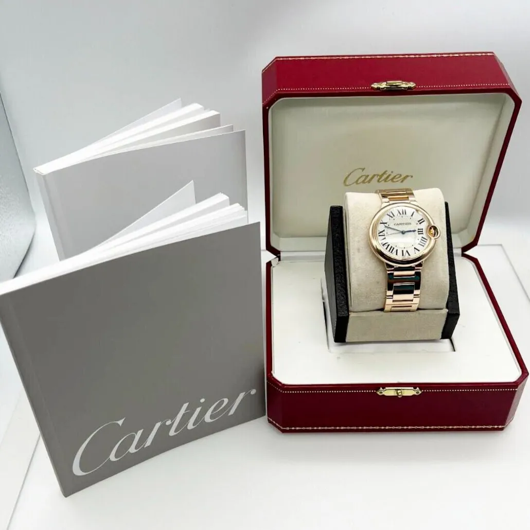 Cartier Ballon Bleu de Cartier W69004Z2 36.5mm Rose gold Silver 1