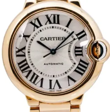 Cartier Ballon Bleu de Cartier W69004Z2 36.5mm Rose gold Silver