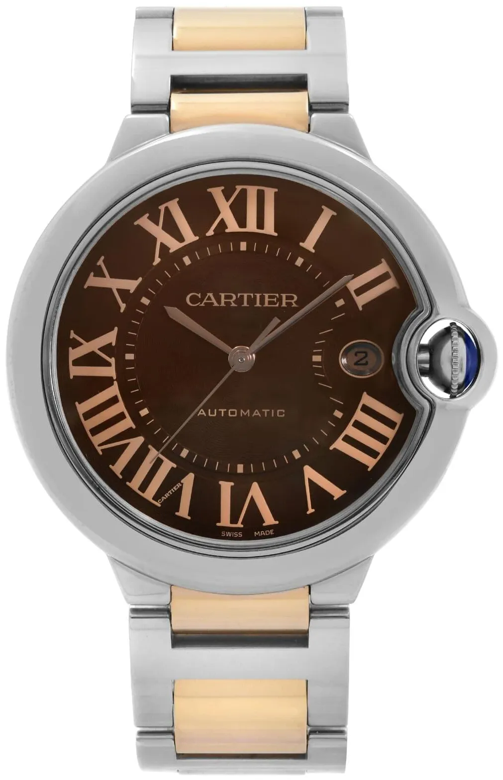 Cartier Ballon Bleu W6920032 42mm Stainless steel Brown