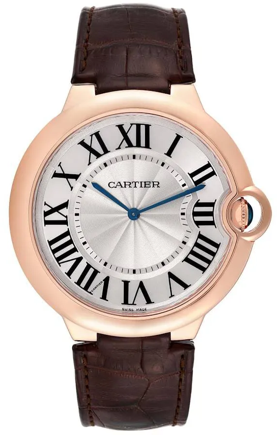 Cartier Ballon Bleu W6920054 46mm Rose gold Silver