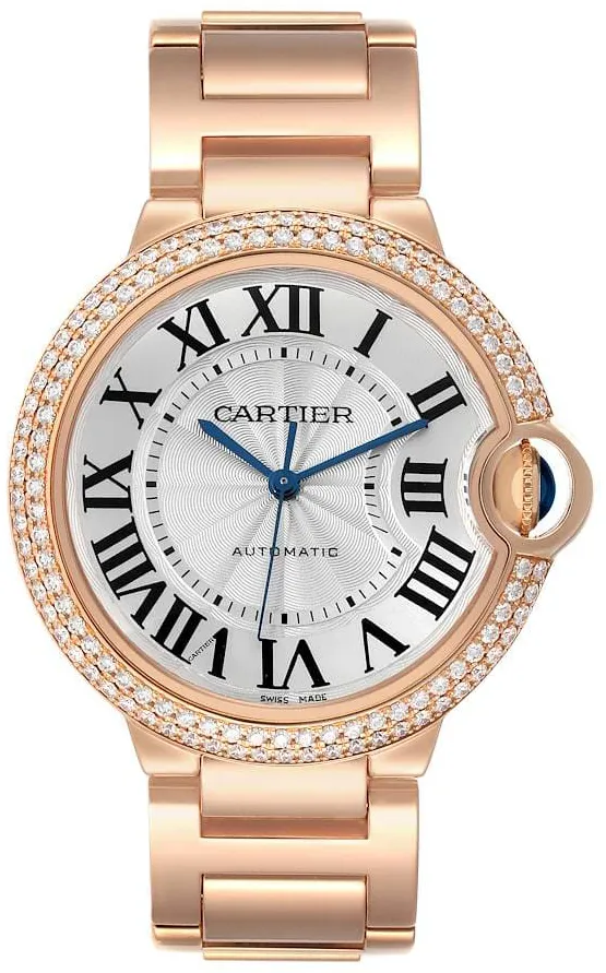 Cartier Ballon Bleu de Cartier WE9005Z3 36mm Rose gold Silver