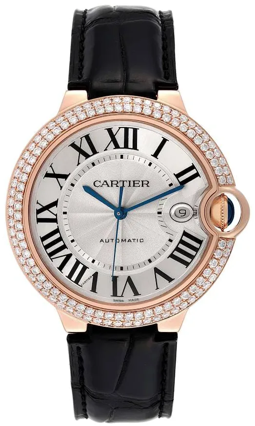 Cartier Ballon Bleu de Cartier WE900851 42mm Rose gold Silver