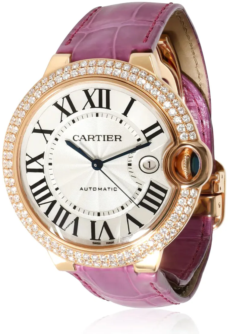 Cartier Ballon Bleu de Cartier WE900851 42mm Rose gold Silver