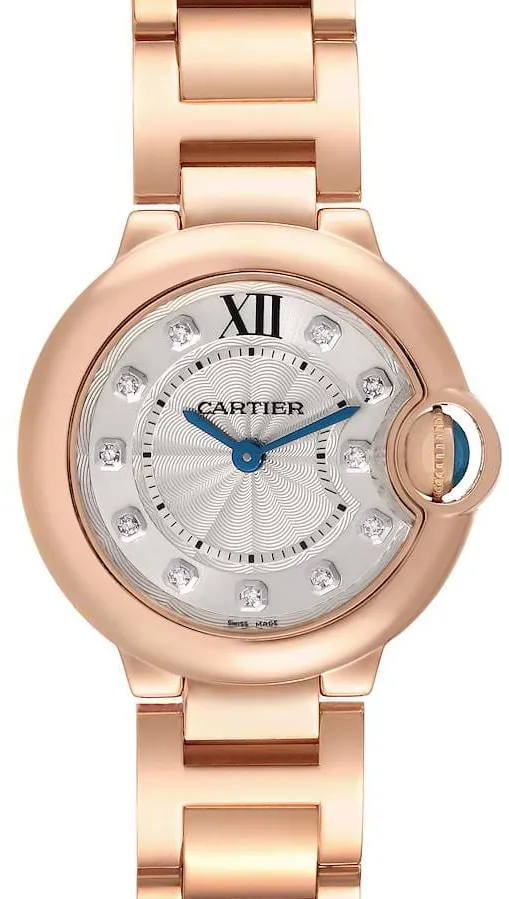 Cartier Ballon Bleu de Cartier WE902025 28mm Rose gold Silver