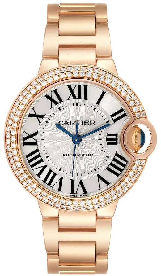 Cartier Ballon Bleu WE902034 33mm Rose gold Silver