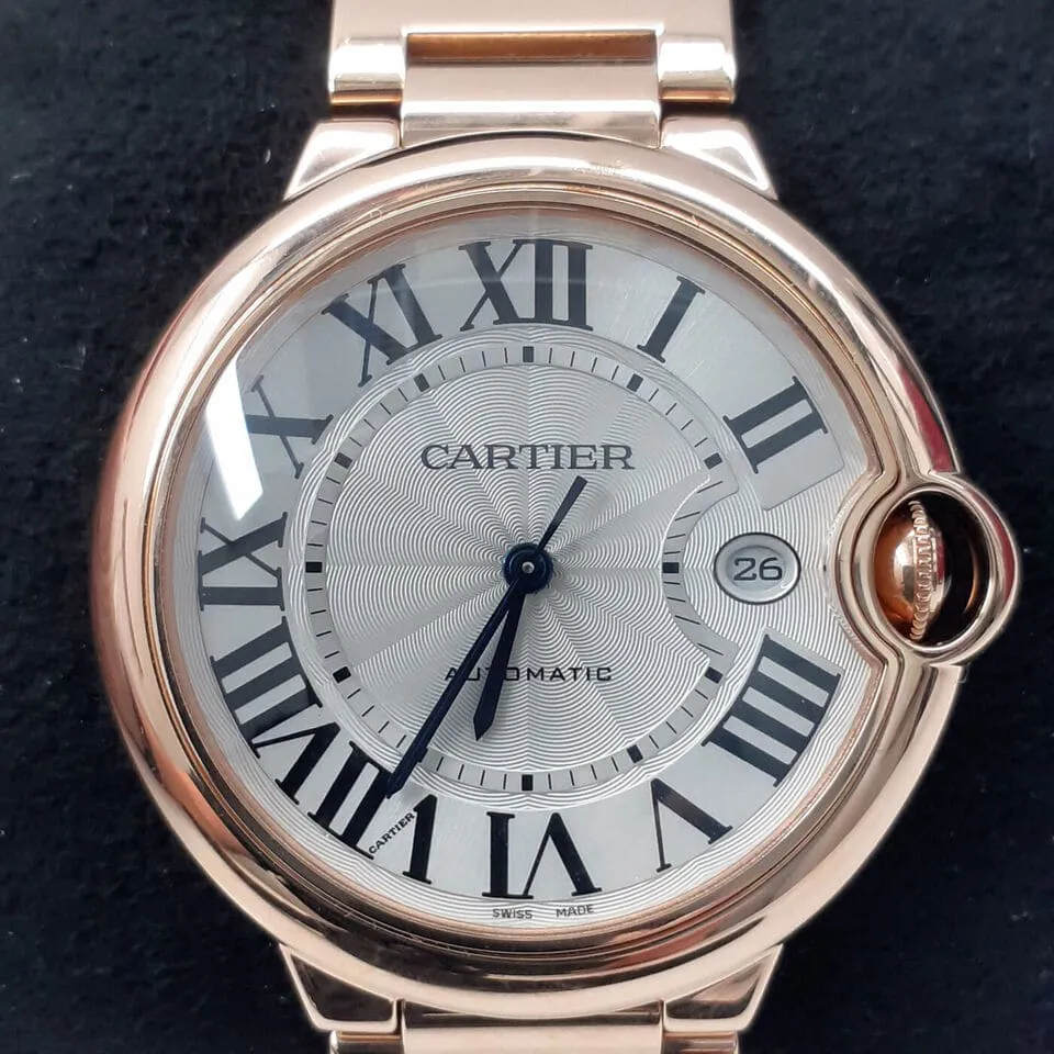 Cartier Ballon Bleu de Cartier WGBB0044 42mm Rose gold Silver