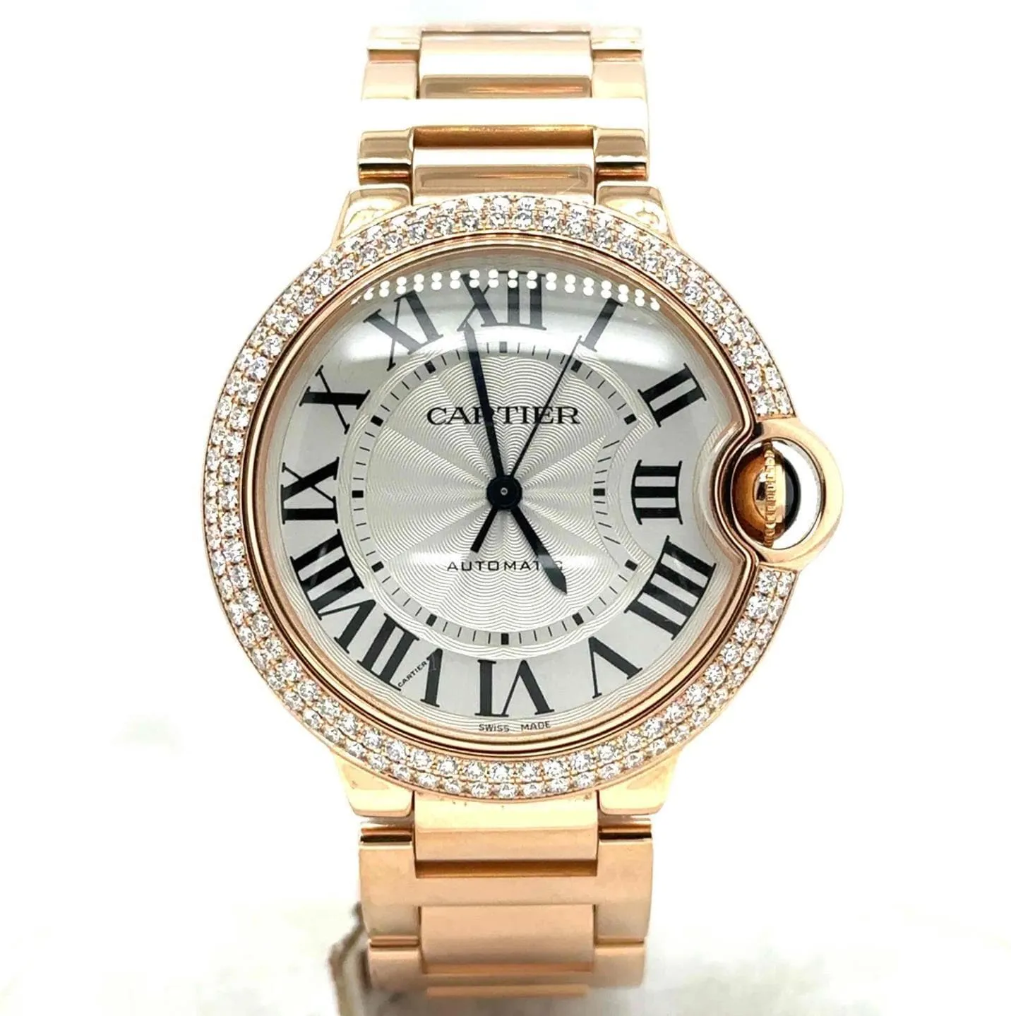 Cartier Ballon Bleu de Cartier WJBB0005 36.5mm Rose gold Silver