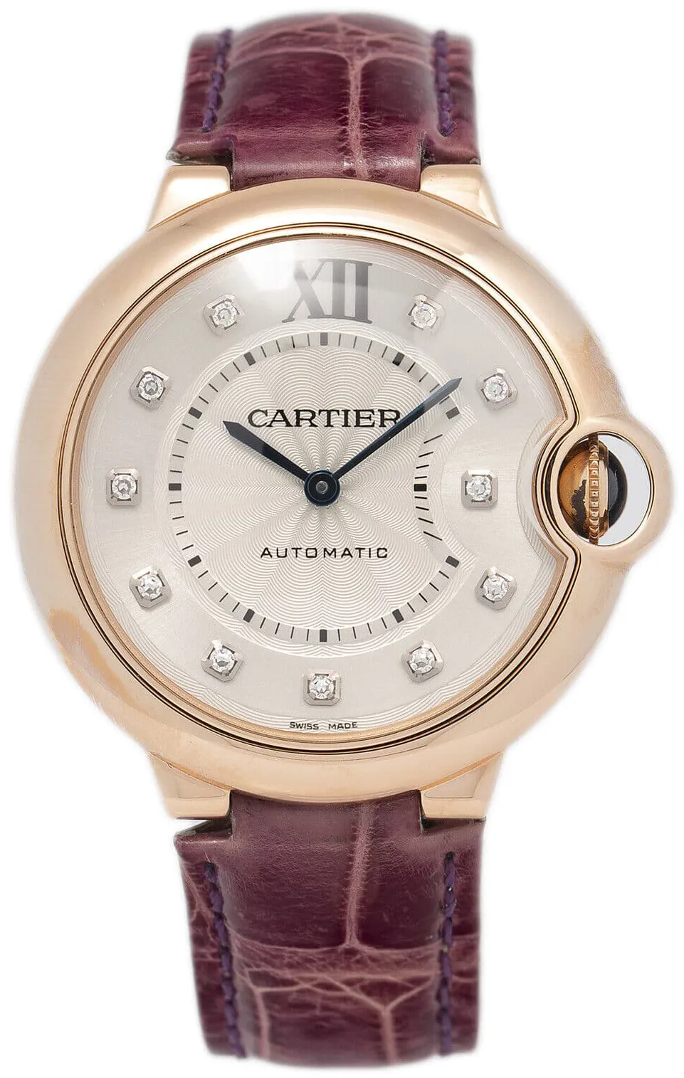 Cartier Ballon Bleu de Cartier WJBB0010 36.5mm Rose gold Silver