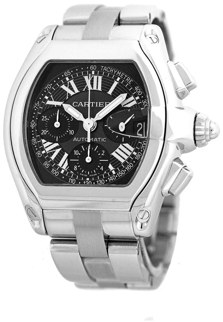 Cartier Roadster W62020X6 43mm Stainless steel Black