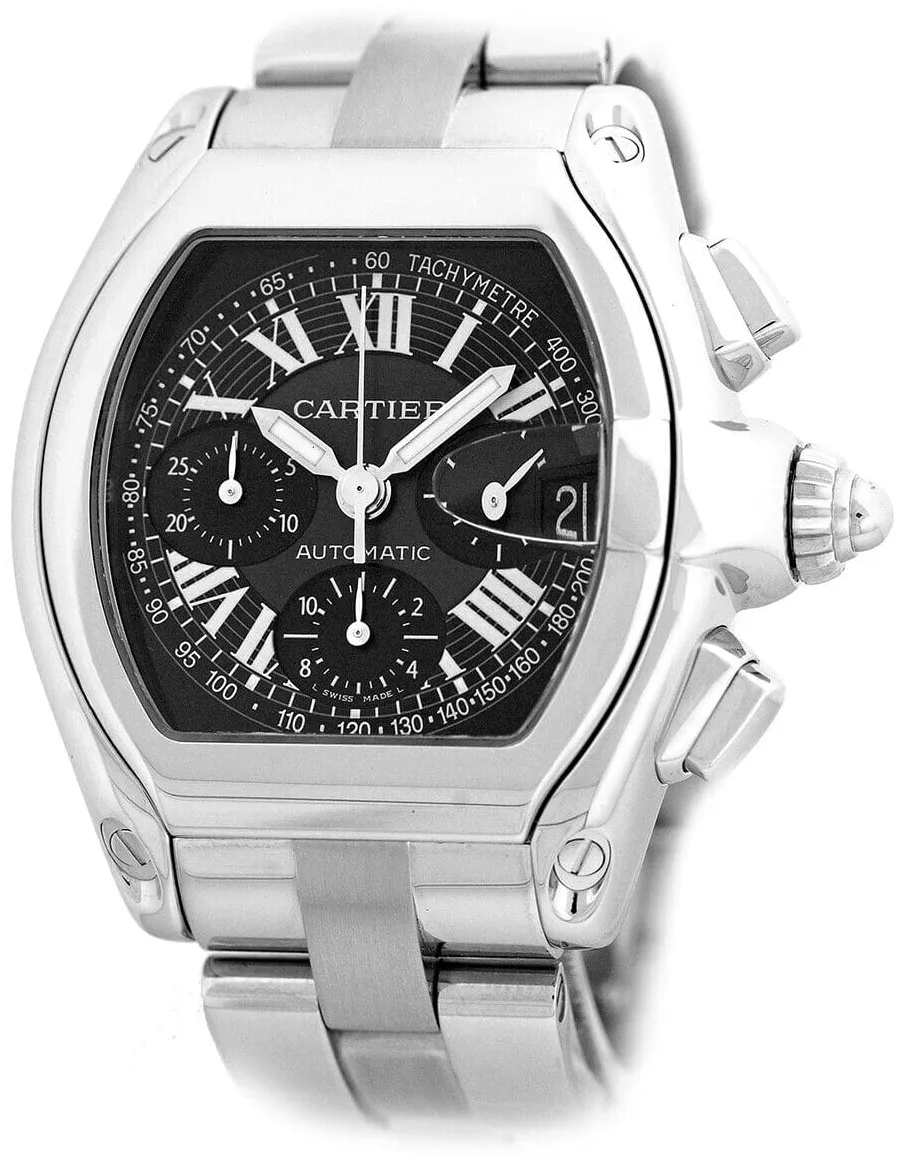 Cartier Roadster W62020X6 43mm Stainless steel Black 1