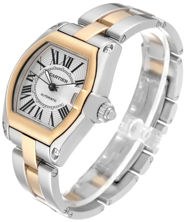 Cartier Roadster w62031y4 38mm Yellow gold Silver 5