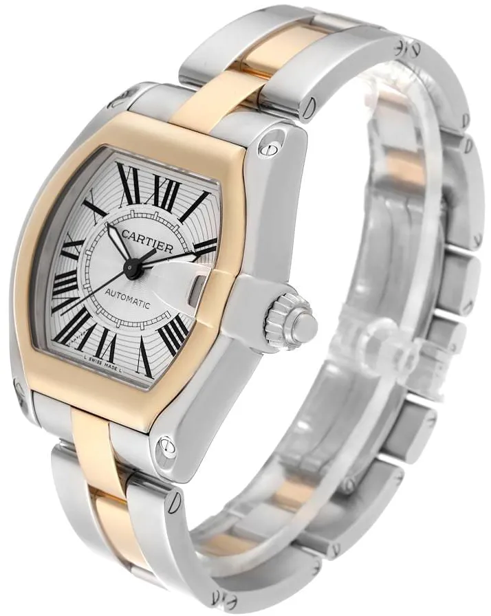 Cartier Roadster w62031y4 38mm Yellow gold Silver 2