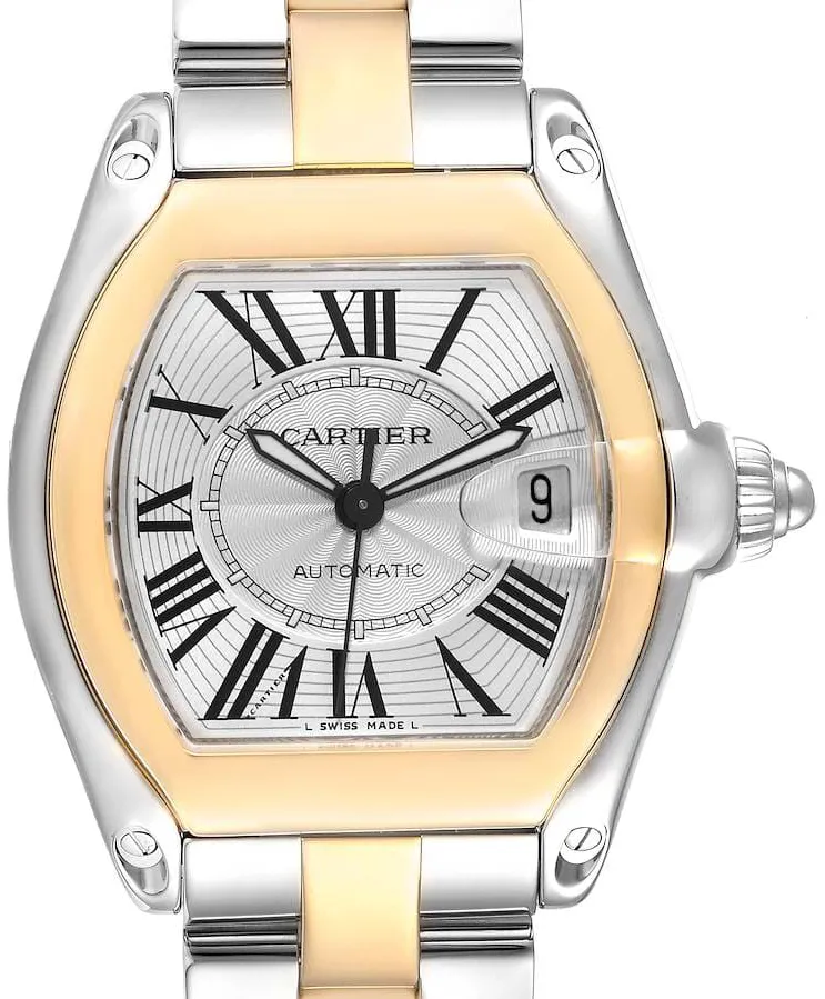 Cartier Roadster w62031y4 38mm Yellow gold Silver