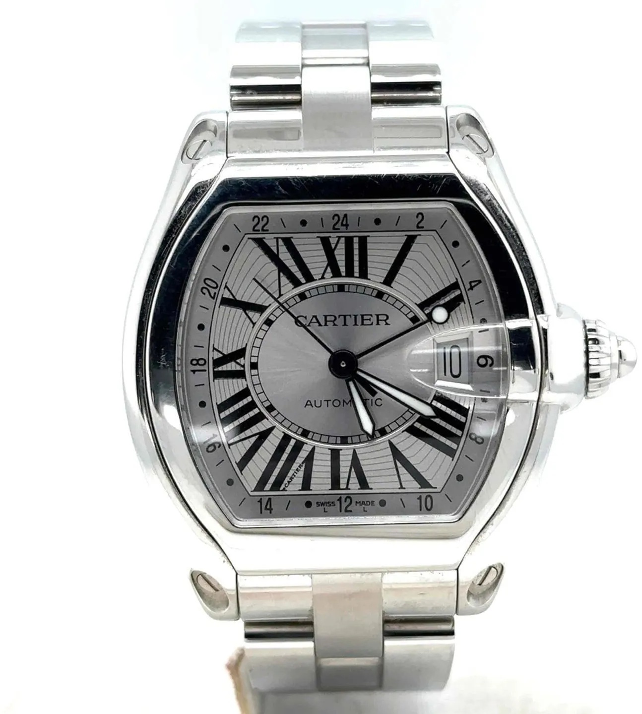 Cartier Roadster W62032X6 49mm Stainless steel Silver