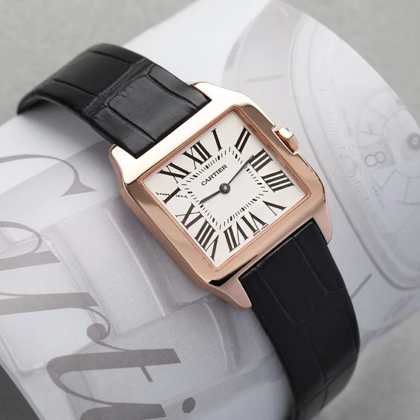 Cartier Santos W2009251 38.5mm Rose gold Silver