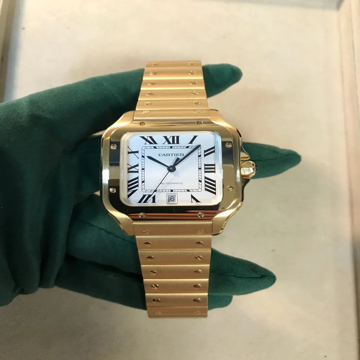 Cartier Santos WGSA0029 40mm Yellow gold Silver