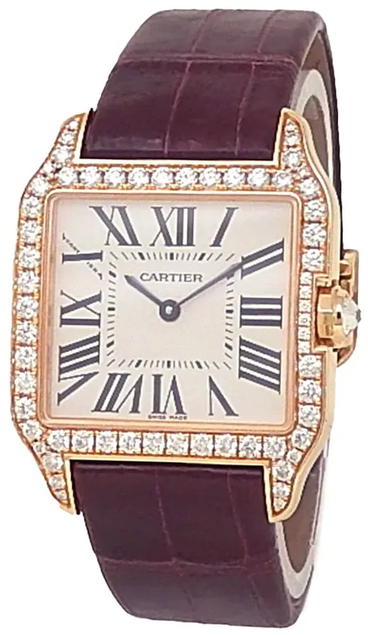 Cartier Santos WH100351 31mm Yellow gold Silver