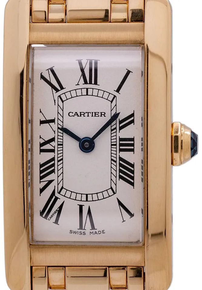 Cartier Tank Américaine 1710 19mm Yellow gold Silvered