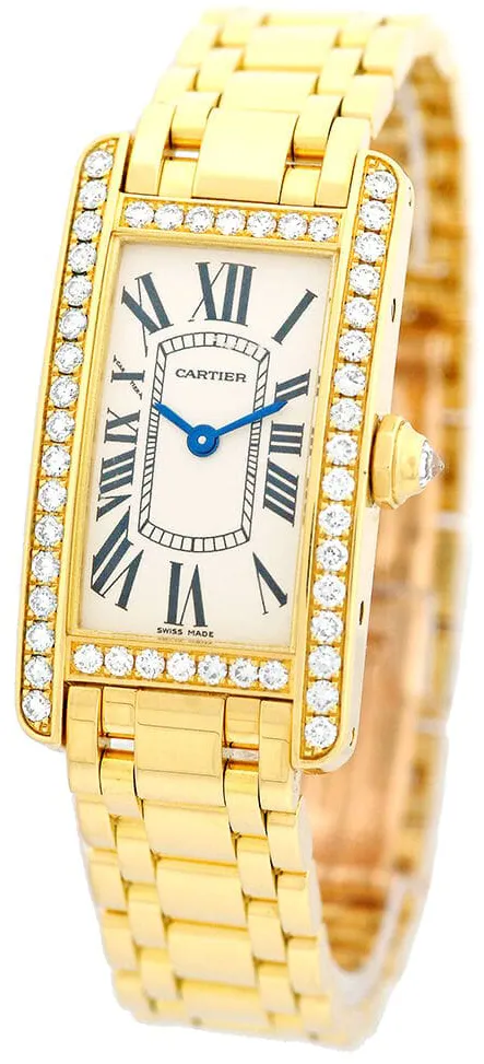 Cartier Tank Américaine WB7012K2 35mm Yellow gold Silver