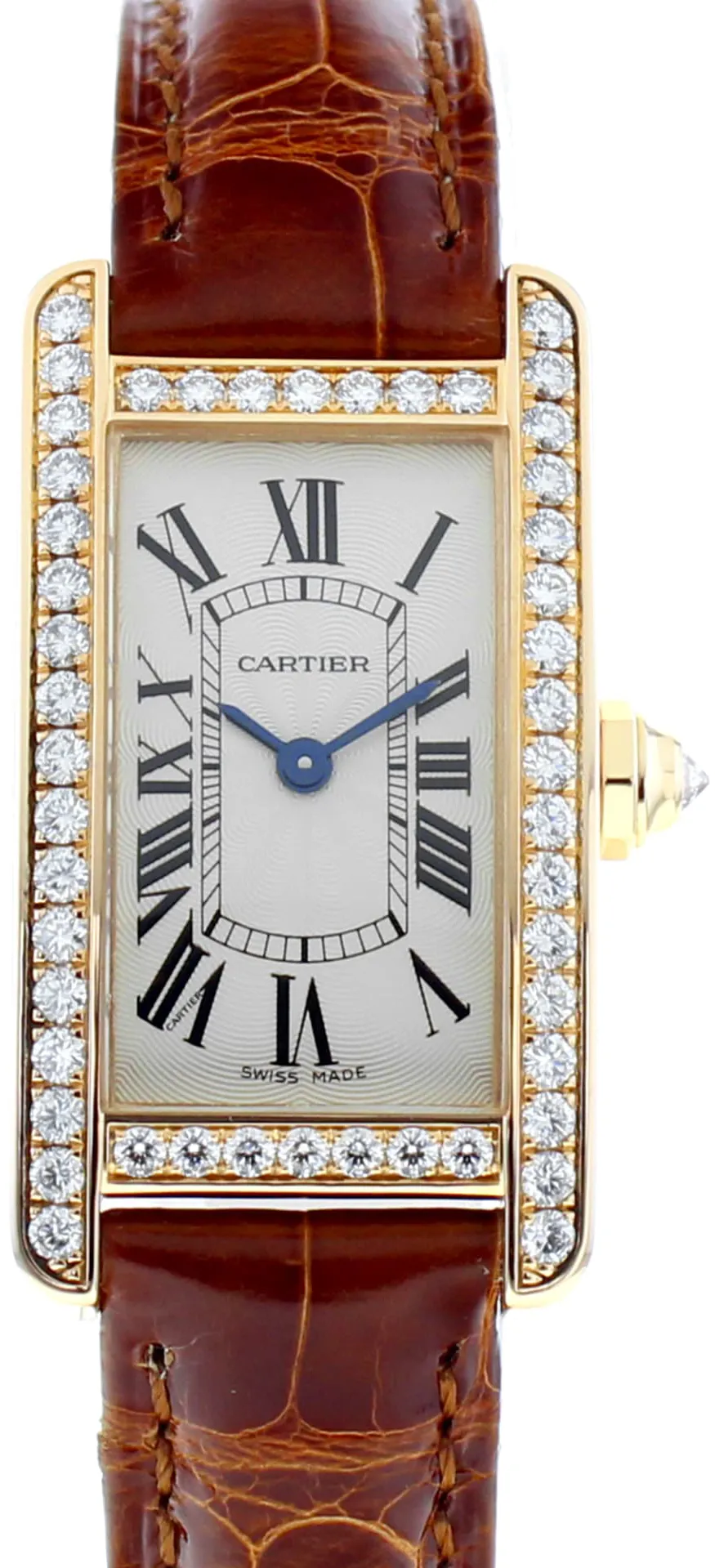 Cartier Tank Américaine WJTA0002 19mm Rose gold Silver