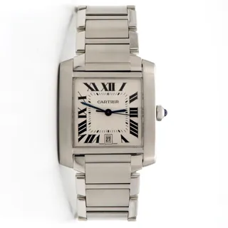 Cartier Tank Française W51002Q3 Stainless steel Silver