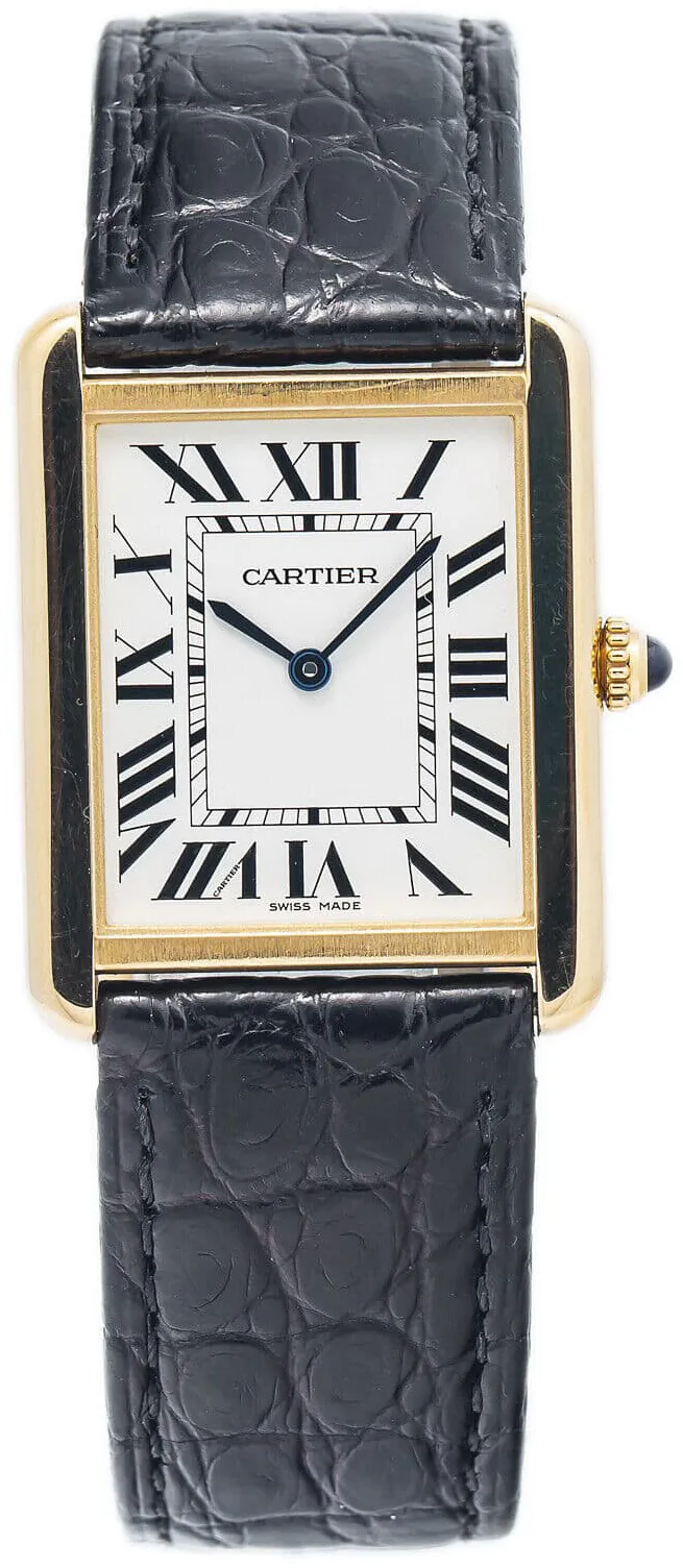 Cartier Tank Solo W1018855. 35mm Yellow gold Silver