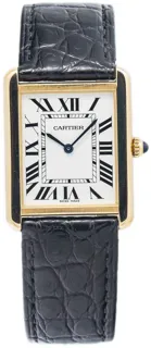 Cartier Tank Solo W1018855. Yellow gold Silver