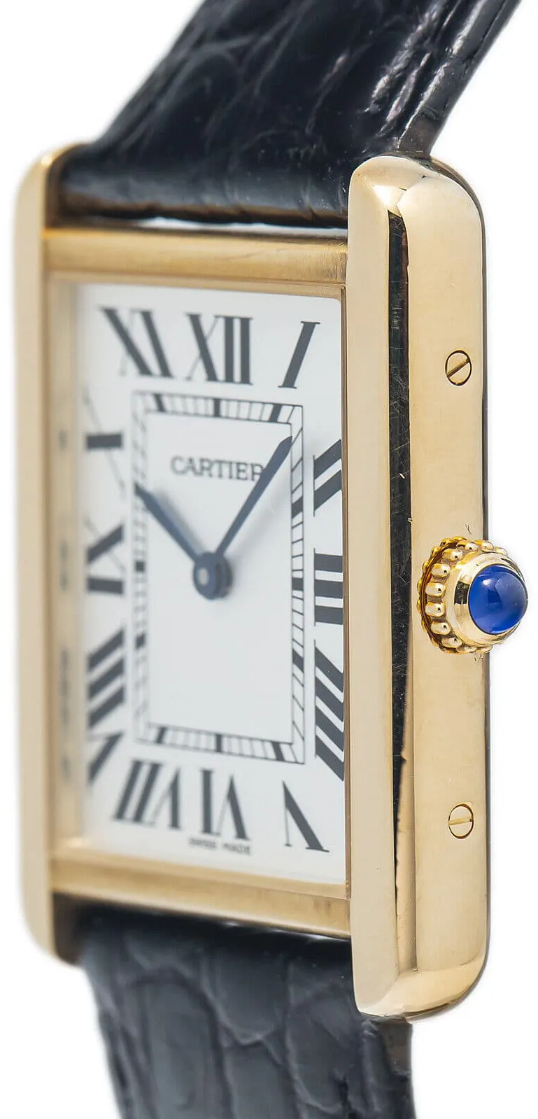 Cartier Tank Solo W1018855. 35mm Yellow gold Silver 3