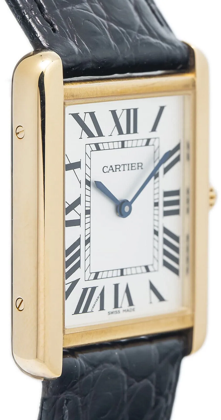 Cartier Tank Solo W1018855. 35mm Yellow gold Silver 4