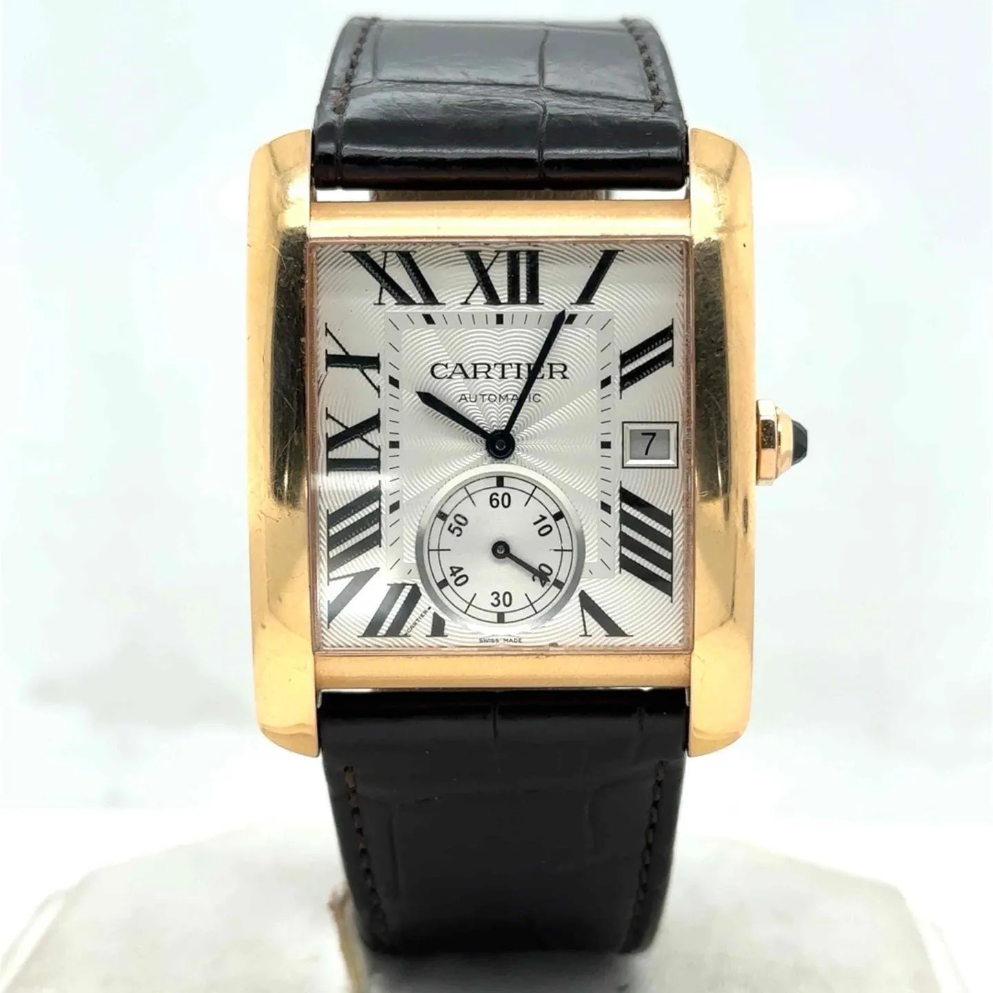 Cartier Tank W5330001 44mm Rose gold Silver