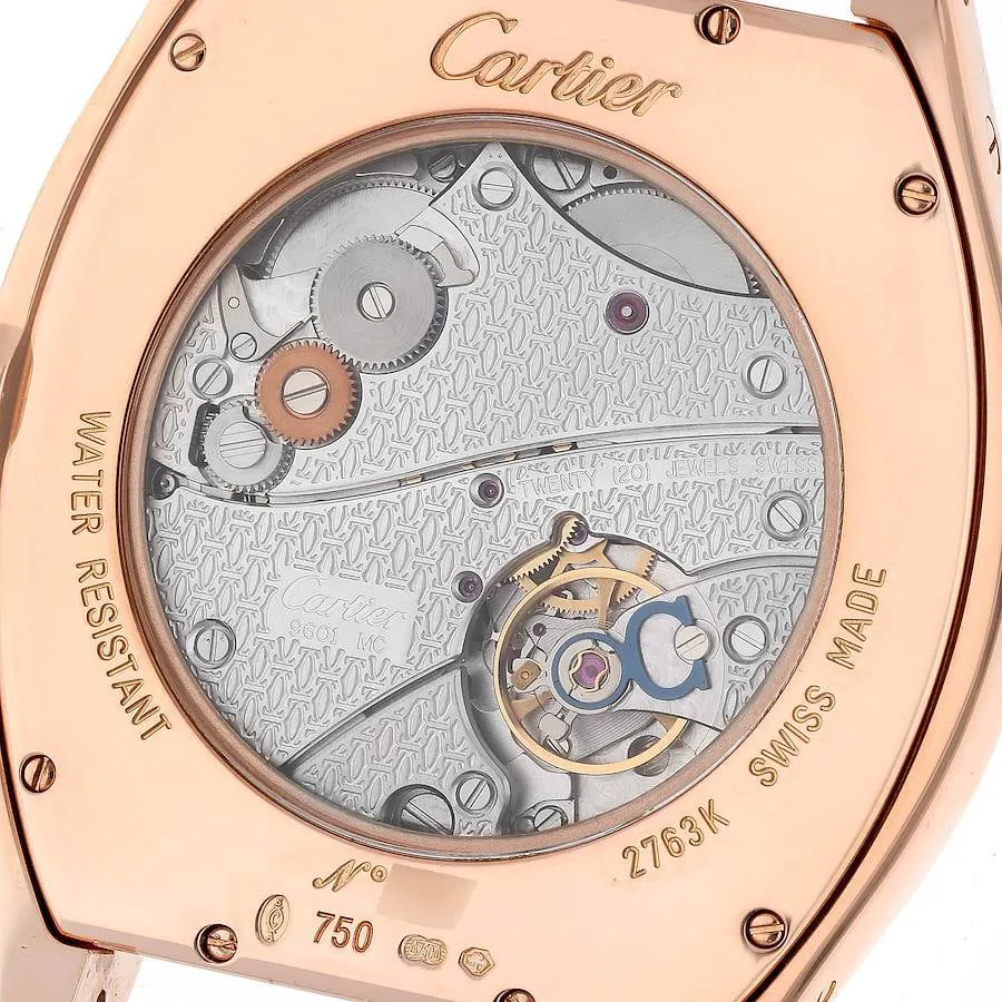 Cartier Tortue 2763 48mm Rose gold Silver 4